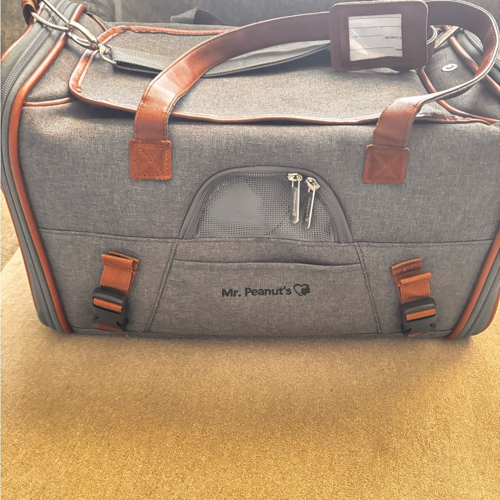 Gray and Brown Dog Carrier